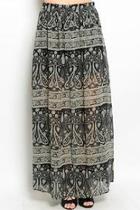 Black Taupe Skirt