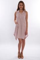  Pink Linen Dress