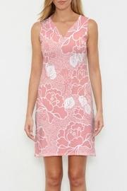  Beaded Blooms Coral Sleeveless Dress