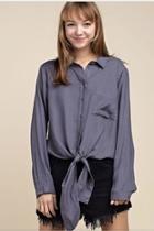  Titanium Tie Blouse