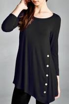  Button Embellished Tunic