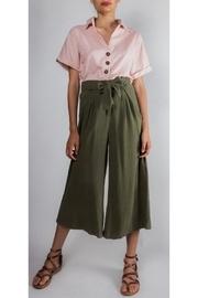  Tie High-waisted Linen-pants