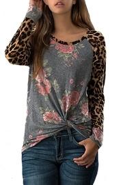  Floral Leopard Top