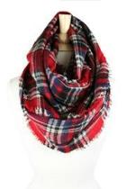  Red Plaid Scarf