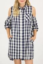  Checkered Shirt Dress