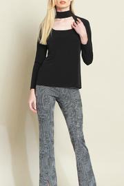  Choker Neckline Soft Knit Top
