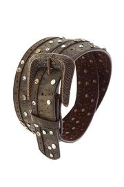  Crystal Dotted Leather-belt