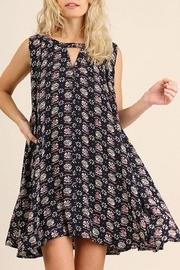  Navy-geometric Print Dress