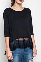  Lace Hem Top