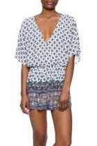  Border Print Romper