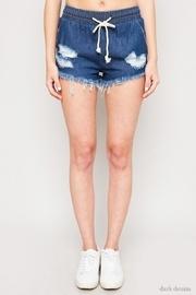  Drawstring Denim Skirt