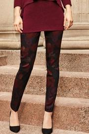  Burgundy Printed Leggings