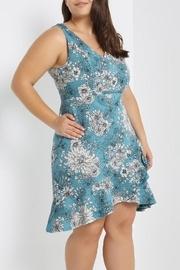  Aqua Floral Dress