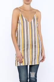  Yellow Stripe Tunic Dress