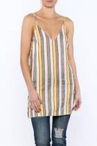  Yellow Stripe Tunic Dress