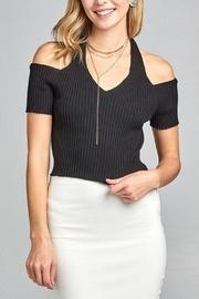  Black Ribbed Top