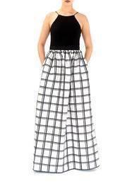  Contrast Bodice Gown