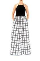  Contrast Bodice Gown