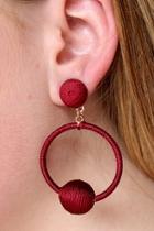  Garnet Statement Earrings