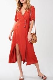  Front-slit Button-down Midi-dress