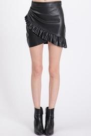  Vegan-leather Mini Skirt
