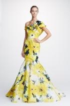  Floral Off-shoulder Gown