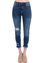  Cropped-fray Skinny Jeans