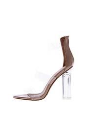  Nude Lucite Heel