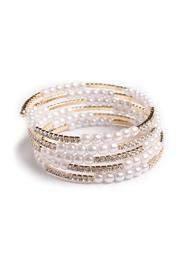  Rhinestone Pearl Bangle