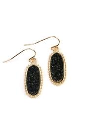  Druzy-stone Oval Earrings
