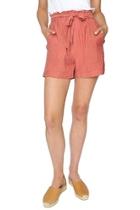  Coral Paperbaggy Shorts