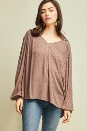  Dotted Vneck Blouse
