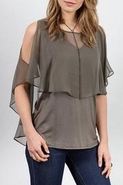 Chiffon Capelet Tee