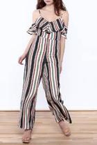  Off-shoulder Ruffle Jumpsuit