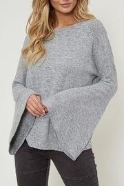 Grey Bell-sleeve Knit-top