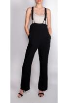 High-waisted Suspender Pants