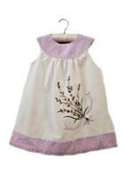  Lavender Floral-embroidered Dress