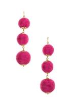  Pink Pom Earrings
