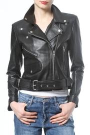  Crop Leather Biker