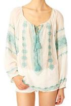  Jade Embroidered Top