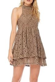  Lace High-neck Dress