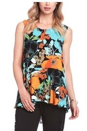  Tropical Peplum Top
