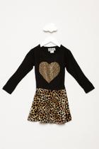  Heart Leopard Print Dress