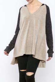 Contrast Hoodie Pullover