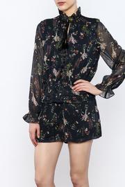  Printed Long Sleeve Romper