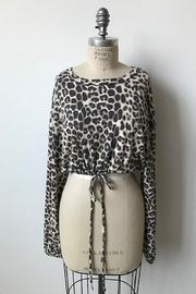  Leopard Bell Sleeve Top