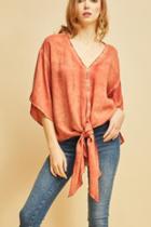  Washed Front Tie Top