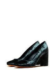  Block Heel Velvet Pump