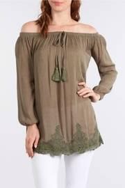  Olive Off The Shoulder Top