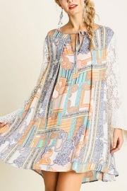  Paisley Lace-sleeved Dress